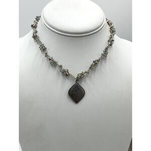 Holly Yashi Haiku‎ Crystal Sterling Silver Crochet Choker Stretch Necklace